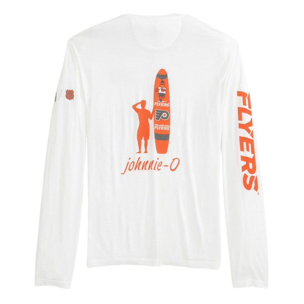 Philadelphia Flyers - johnnie-O Adam Long Sleeve T-Shirt White