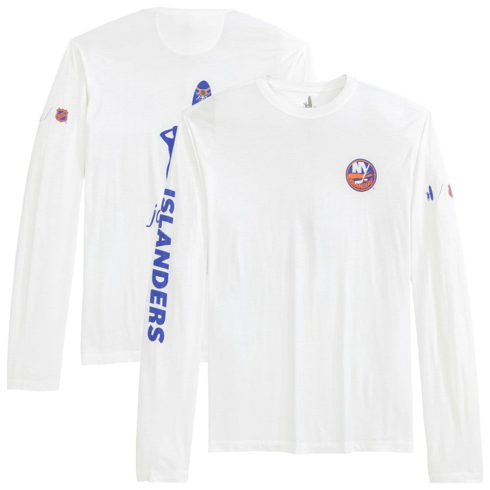 New York Islanders - johnnie-O Adam Long Sleeve T-Shirt White