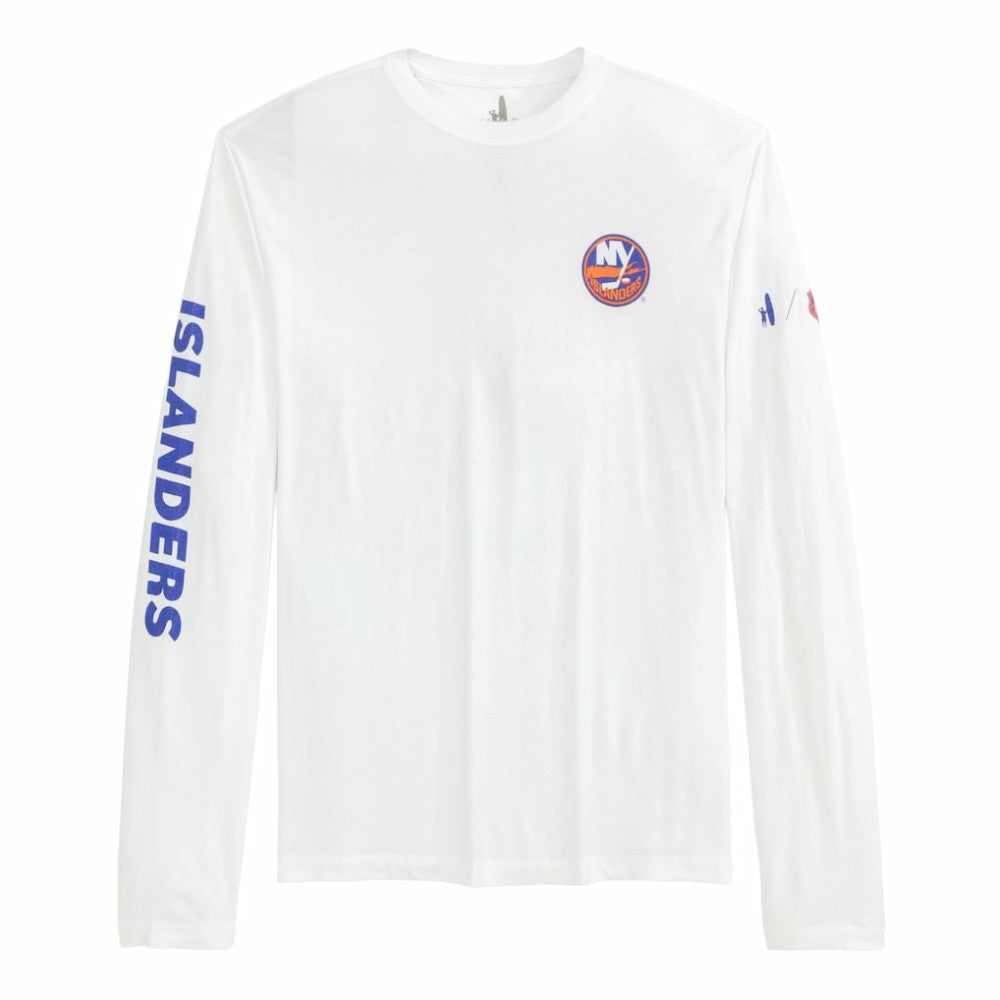 New York Islanders - johnnie-O Adam Long Sleeve T-Shirt White