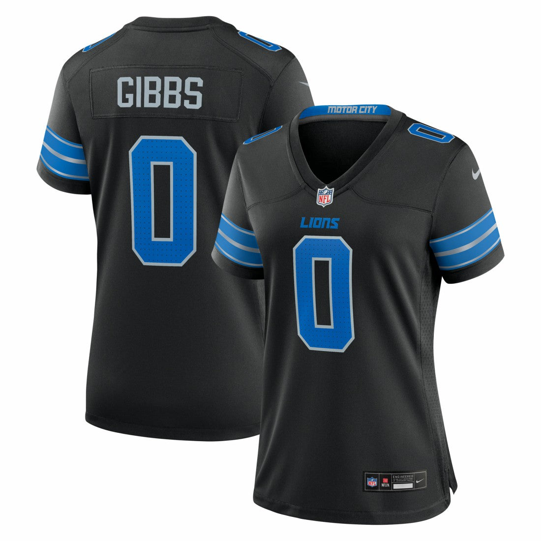 Jahmyr Gibbs Detroit Lions Women's 2nd Alternate Game Player Jersey Black - Nike