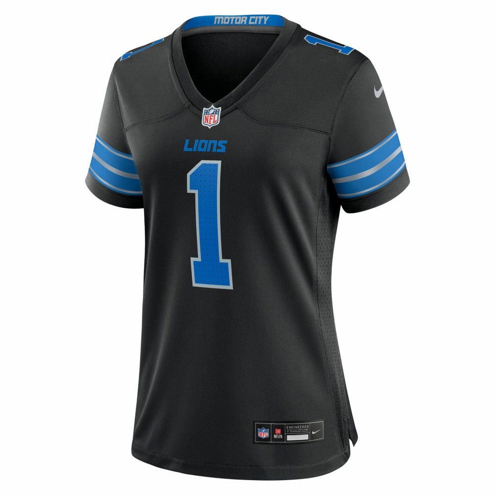 Jameson Williams Detroit Lions Women's 2nd Alternate Game Player Jersey Black - Nike