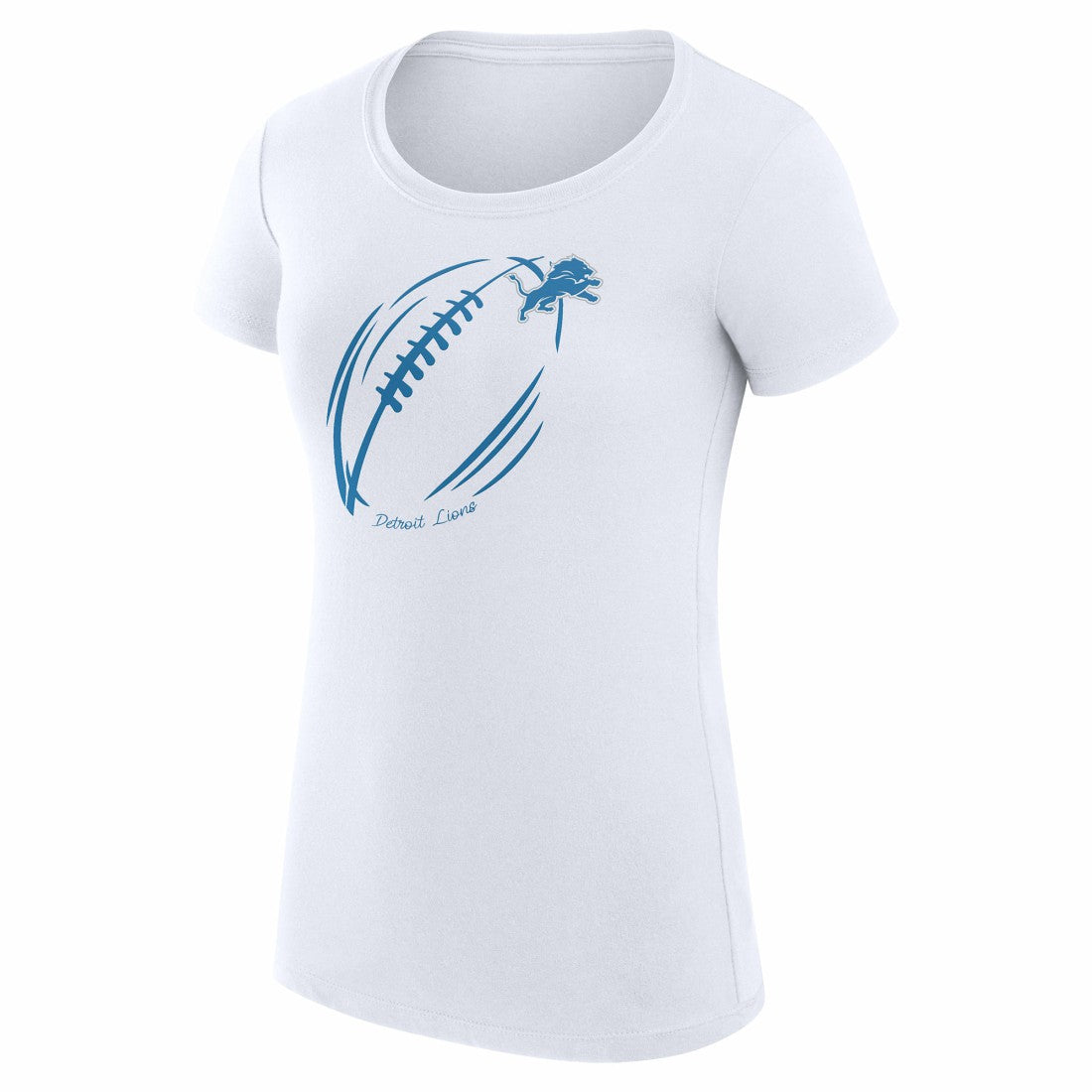 Detroit Lions G-III 4Her by Carl Banks Women's Super-Slim Fit Lightweight Subtle Football T-Shirt White - NFL