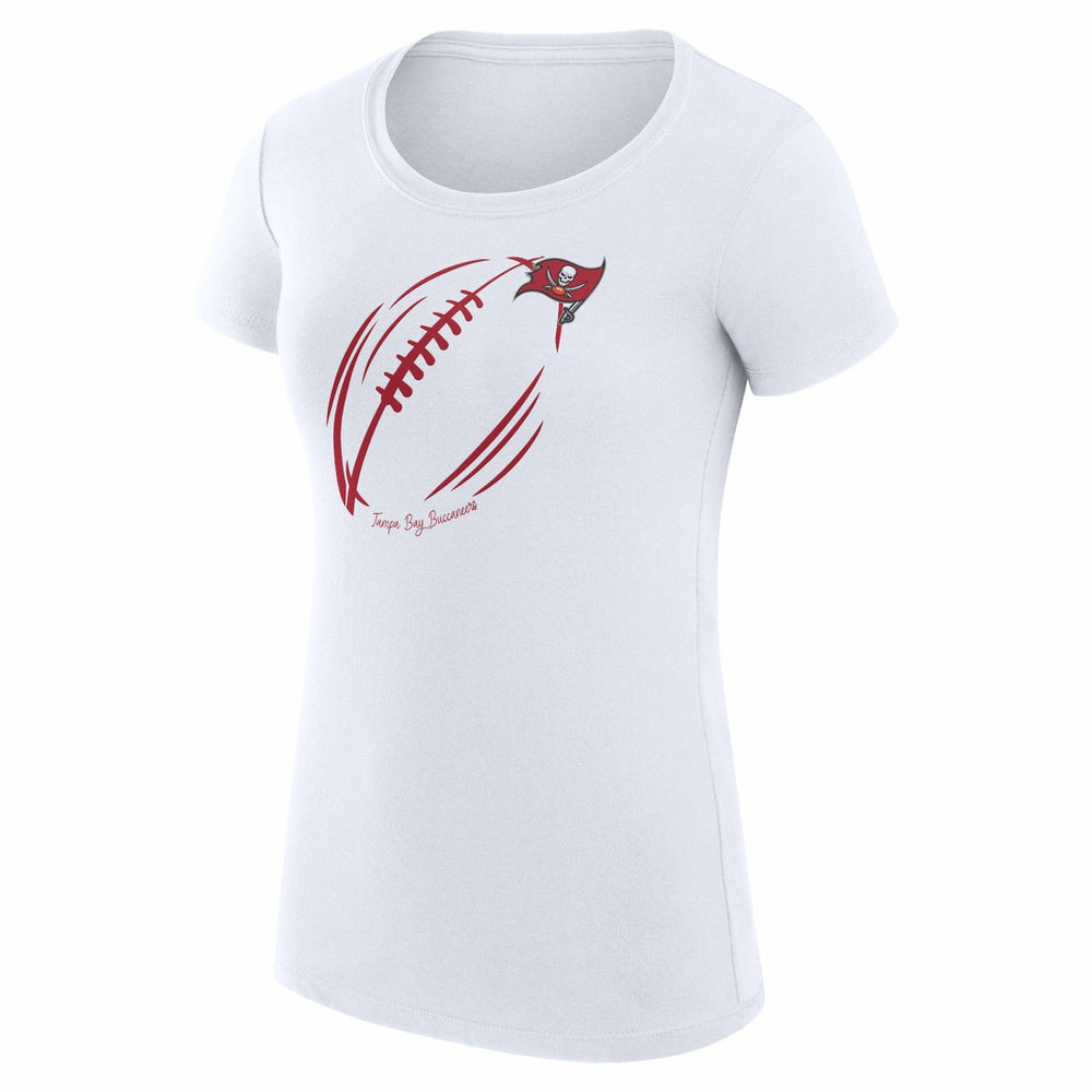 Tampa Bay Buccaneers G-III 4Her by Carl Banks Women's Super-Slim Fit Lightweight Subtle Football T-Shirt White - NFL