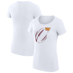 Washington Commanders G-III 4Her by Carl Banks Women's Super-Slim Fit Lightweight Subtle Football T-Shirt White - NFL
