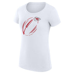 Kansas City Chiefs G-III 4Her by Carl Banks Women's Super-Slim Fit Lightweight Subtle Football T-Shirt White - NFL
