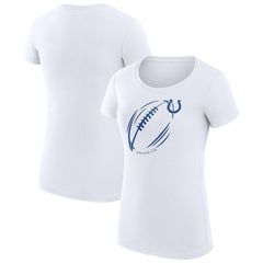Indianapolis Colts G-III 4Her by Carl Banks Women's Super-Slim Fit Lightweight Subtle Football T-Shirt White - NFL