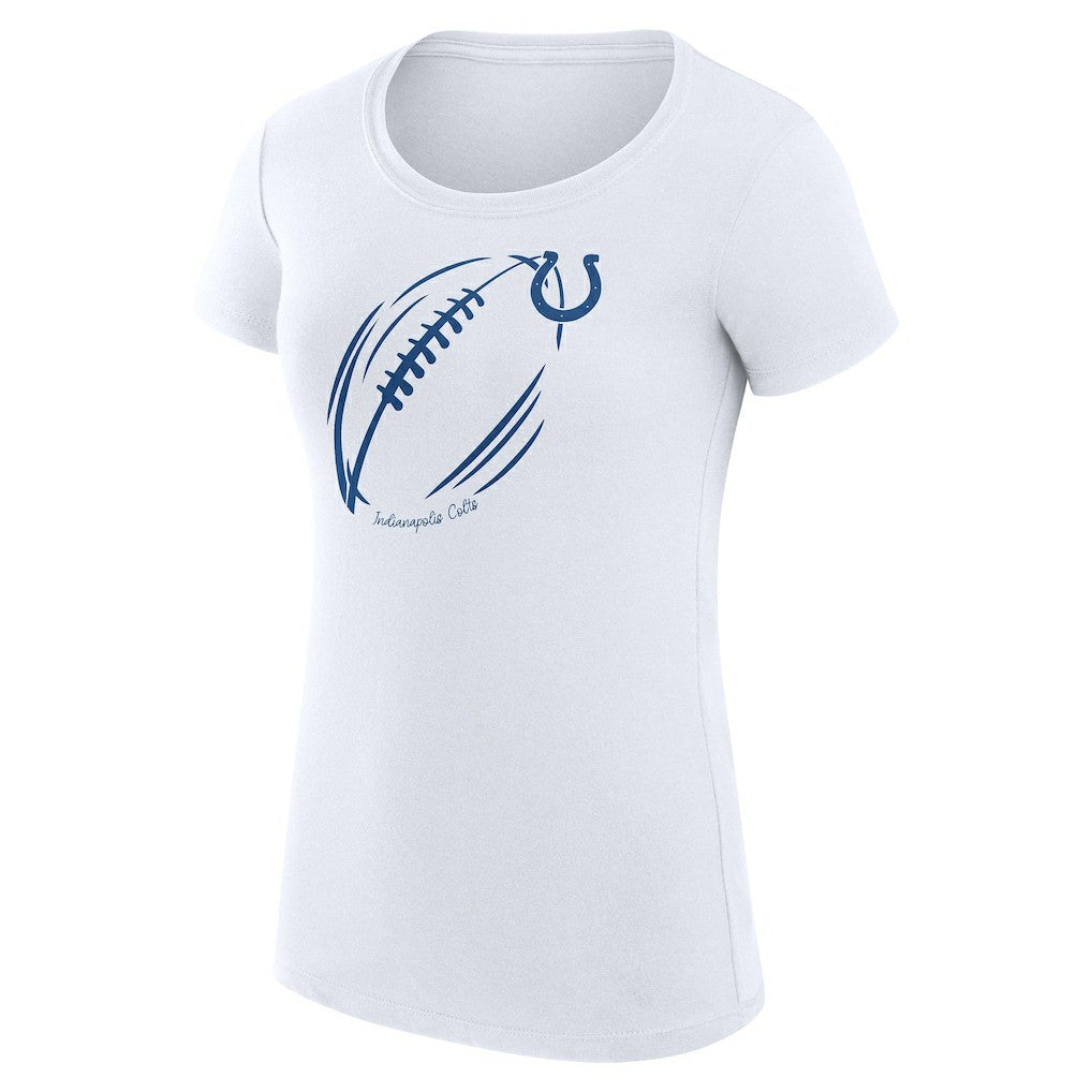 Indianapolis Colts G-III 4Her by Carl Banks Women's Super-Slim Fit Lightweight Subtle Football T-Shirt White - NFL