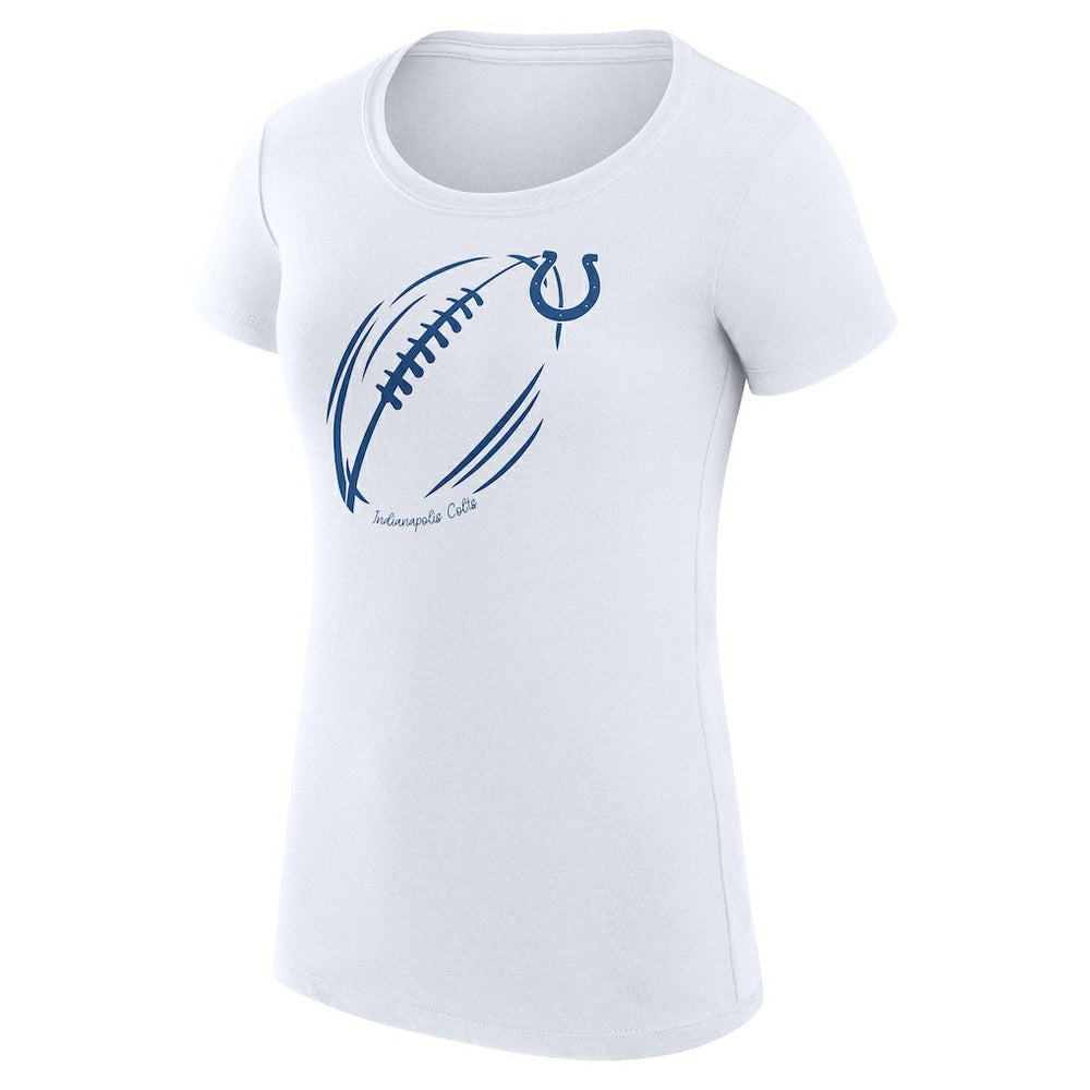 Indianapolis Colts G-III 4Her by Carl Banks Women's Super-Slim Fit Lightweight Subtle Football T-Shirt White - NFL