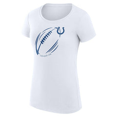 Indianapolis Colts G-III 4Her by Carl Banks Women's Super-Slim Fit Lightweight Subtle Football T-Shirt White - NFL