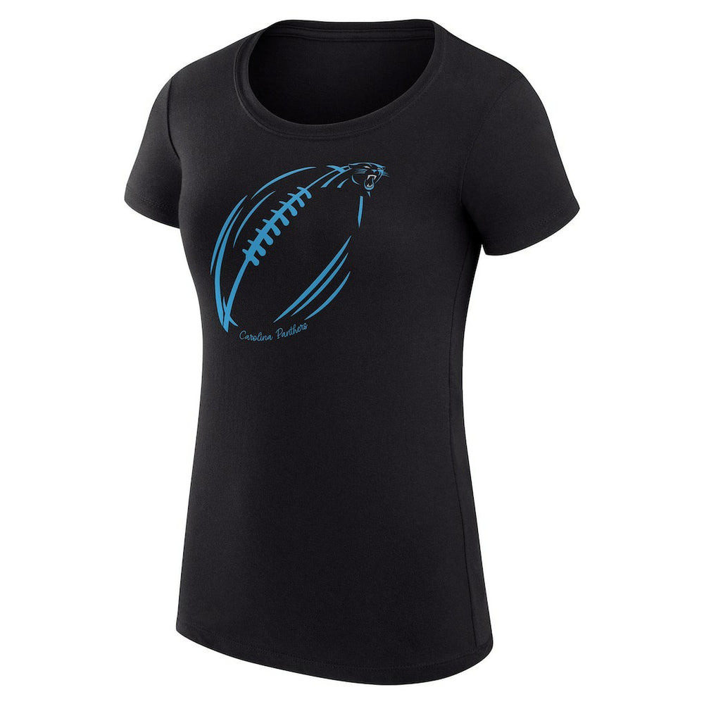 Carolina Panthers G-III 4Her by Carl Banks Women's Super-Slim Fit Lightweight Subtle Football T-Shirt Black - NFL
