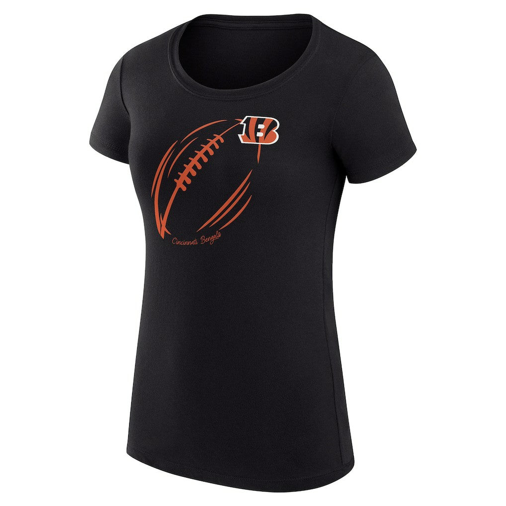 Cincinnati Bengals G-III 4Her by Carl Banks Women's Super-Slim Fit Lightweight Subtle Football T-Shirt Black - NFL