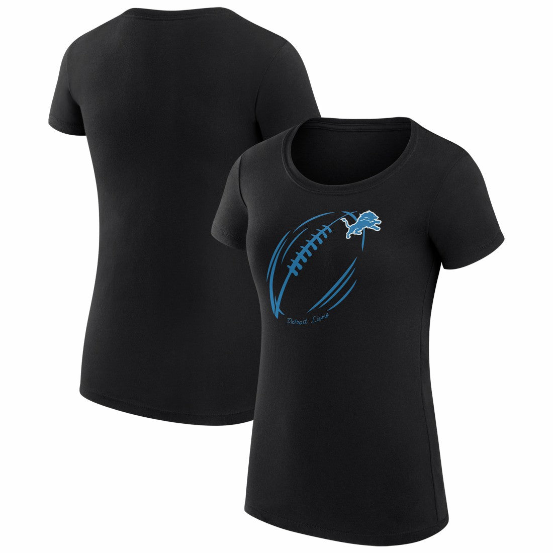Detroit Lions G-III 4Her by Carl Banks Women's Super-Slim Fit Lightweight Subtle Football T-Shirt Black - NFL