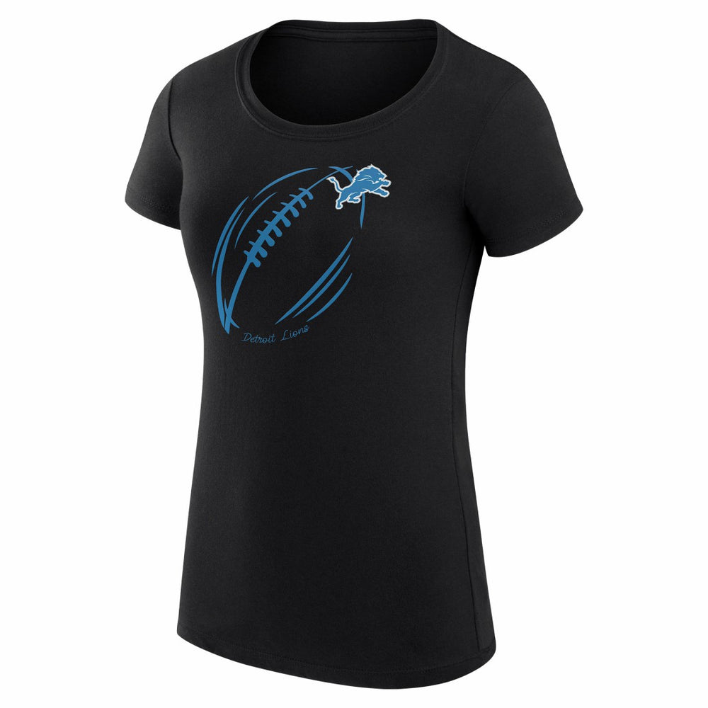 Detroit Lions G-III 4Her by Carl Banks Women's Super-Slim Fit Lightweight Subtle Football T-Shirt Black - NFL