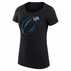 Detroit Lions G-III 4Her by Carl Banks Women's Super-Slim Fit Lightweight Subtle Football T-Shirt Black - NFL