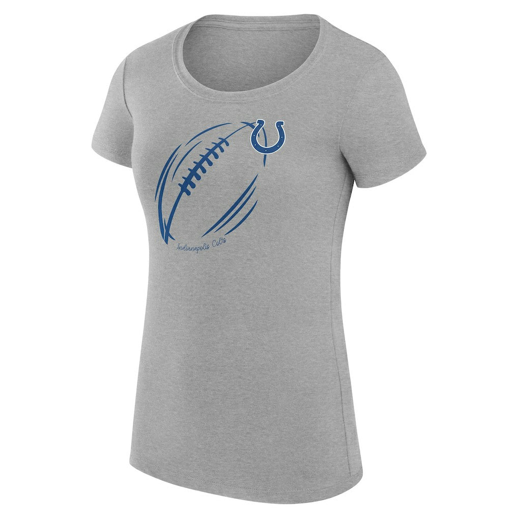 Indianapolis Colts G-III 4Her by Carl Banks Women's Super-Slim Fit Lightweight Subtle Football T-Shirt Heather Gray - NFL