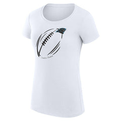 Carolina Panthers G-III 4Her by Carl Banks Women's Super-Slim Fit Lightweight Subtle Football T-Shirt White - NFL