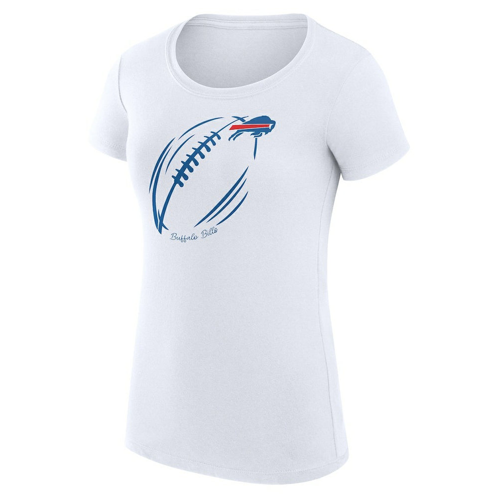Buffalo Bills G-III 4Her by Carl Banks Women's Super-Slim Fit Lightweight Subtle Football T-Shirt White - NFL