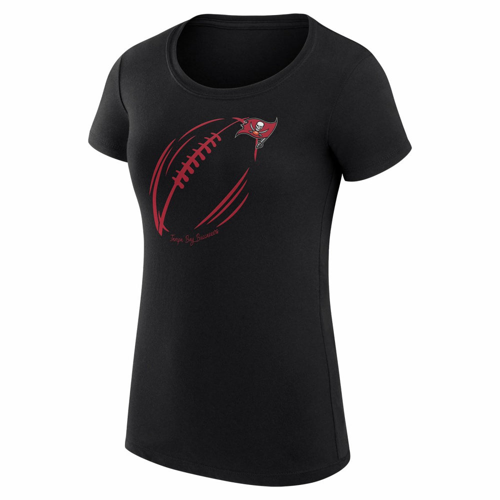 Tampa Bay Buccaneers G-III 4Her by Carl Banks Women's Super-Slim Fit Lightweight Subtle Football T-Shirt Black - NFL