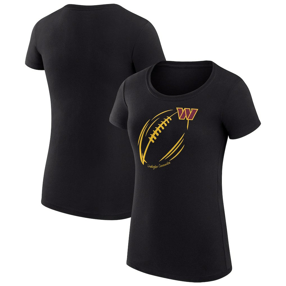 Washington Commanders G-III 4Her by Carl Banks Women's Super-Slim Fit Lightweight Subtle Football T-Shirt Black - NFL