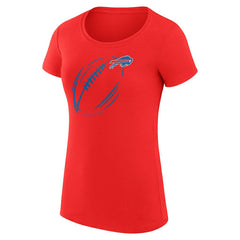 Buffalo Bills G-III 4Her by Carl Banks Women's Super-Slim Fit Lightweight Subtle Football T-Shirt Red - NFL