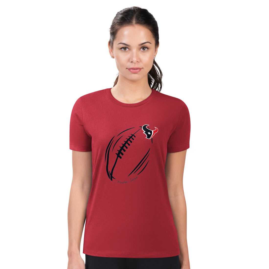 Houston Texans G-III 4Her by Carl Banks Women's Super-Slim Fit Lightweight Subtle Football T-Shirt Red - NFL
