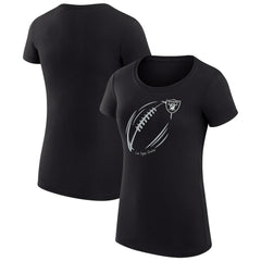 Las Vegas Raiders G-III 4Her by Carl Banks Women's Super-Slim Fit Lightweight Subtle Football T-Shirt Black - NFL