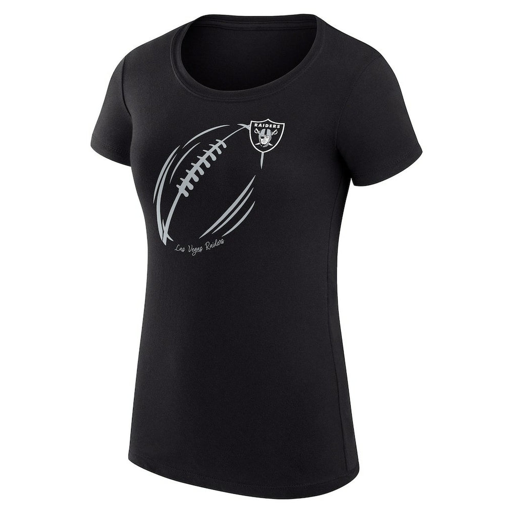 Las Vegas Raiders G-III 4Her by Carl Banks Women's Super-Slim Fit Lightweight Subtle Football T-Shirt Black - NFL