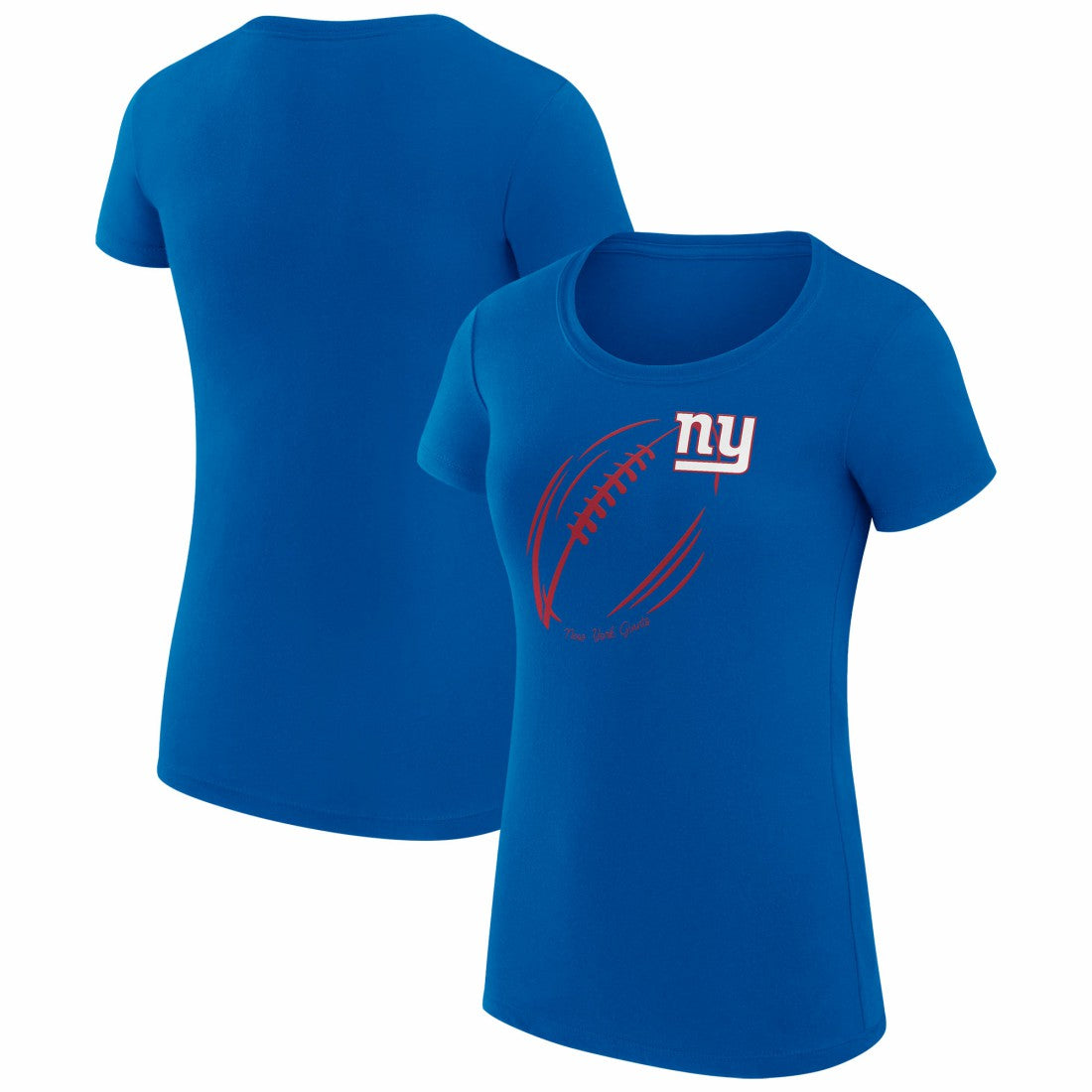 New York Giants G-III 4Her by Carl Banks Women's Super-Slim Fit Lightweight Subtle Football T-Shirt Royal - NFL