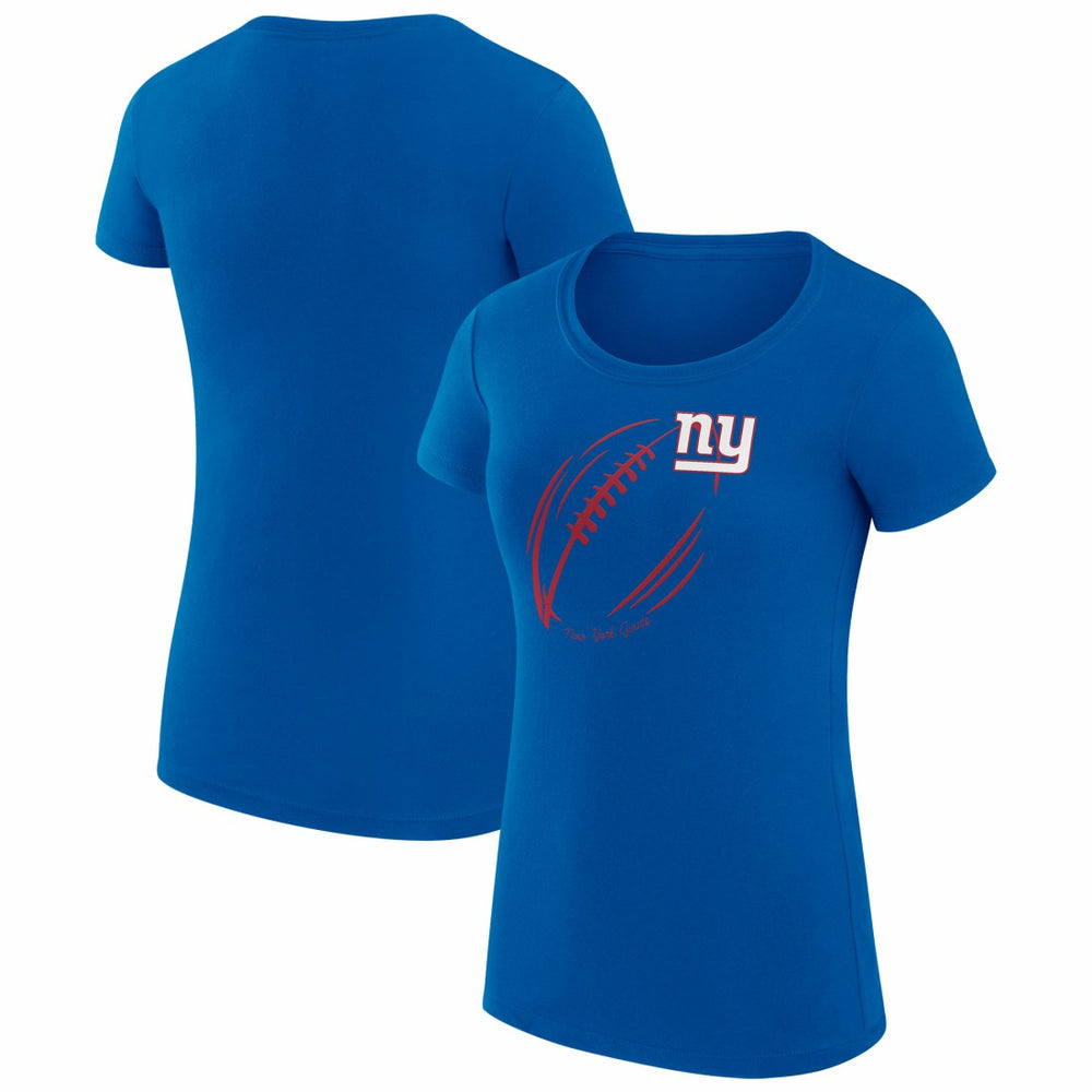 New York Giants G-III 4Her by Carl Banks Women's Super-Slim Fit Lightweight Subtle Football T-Shirt Royal - NFL