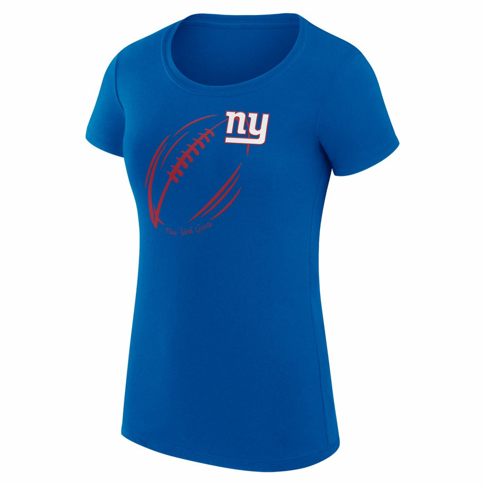 New York Giants G-III 4Her by Carl Banks Women's Super-Slim Fit Lightweight Subtle Football T-Shirt Royal - NFL