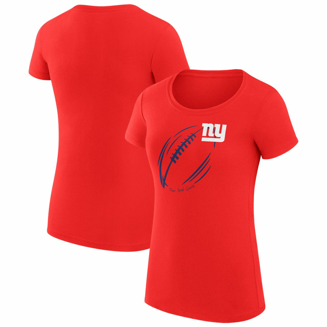 New York Giants G-III 4Her by Carl Banks Women's Super-Slim Fit Lightweight Subtle Football T-Shirt Red - NFL