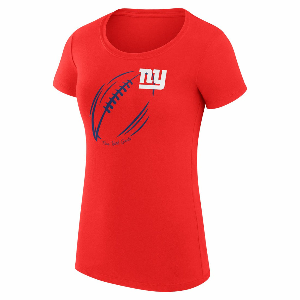 New York Giants G-III 4Her by Carl Banks Women's Super-Slim Fit Lightweight Subtle Football T-Shirt Red - NFL
