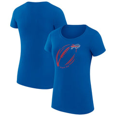 Buffalo Bills G-III 4Her by Carl Banks Women's Super-Slim Fit Lightweight Subtle Football T-Shirt Royal - NFL