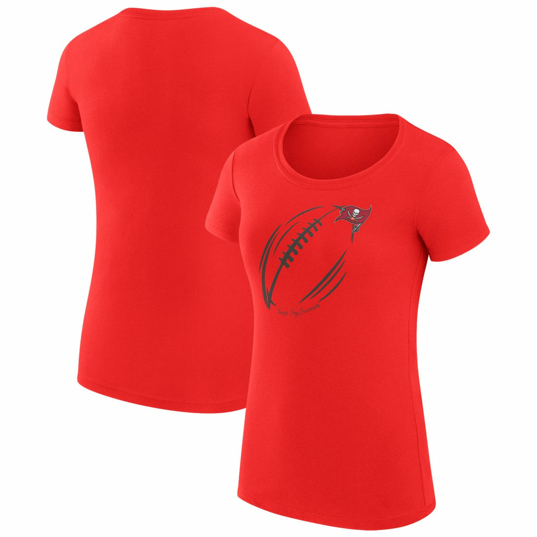 Tampa Bay Buccaneers G-III 4Her by Carl Banks Women's Super-Slim Fit Lightweight Subtle Football T-Shirt Red - NFL