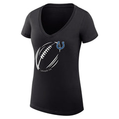 Indianapolis Colts G-III 4Her by Carl Banks Women's Super-Slim Fit Lightweight Subtle Football V-Neck T-Shirt Black - NFL