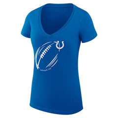 Indianapolis Colts G-III 4Her by Carl Banks Women's Super-Slim Fit Lightweight Subtle Football V-Neck T-Shirt Royal - NFL