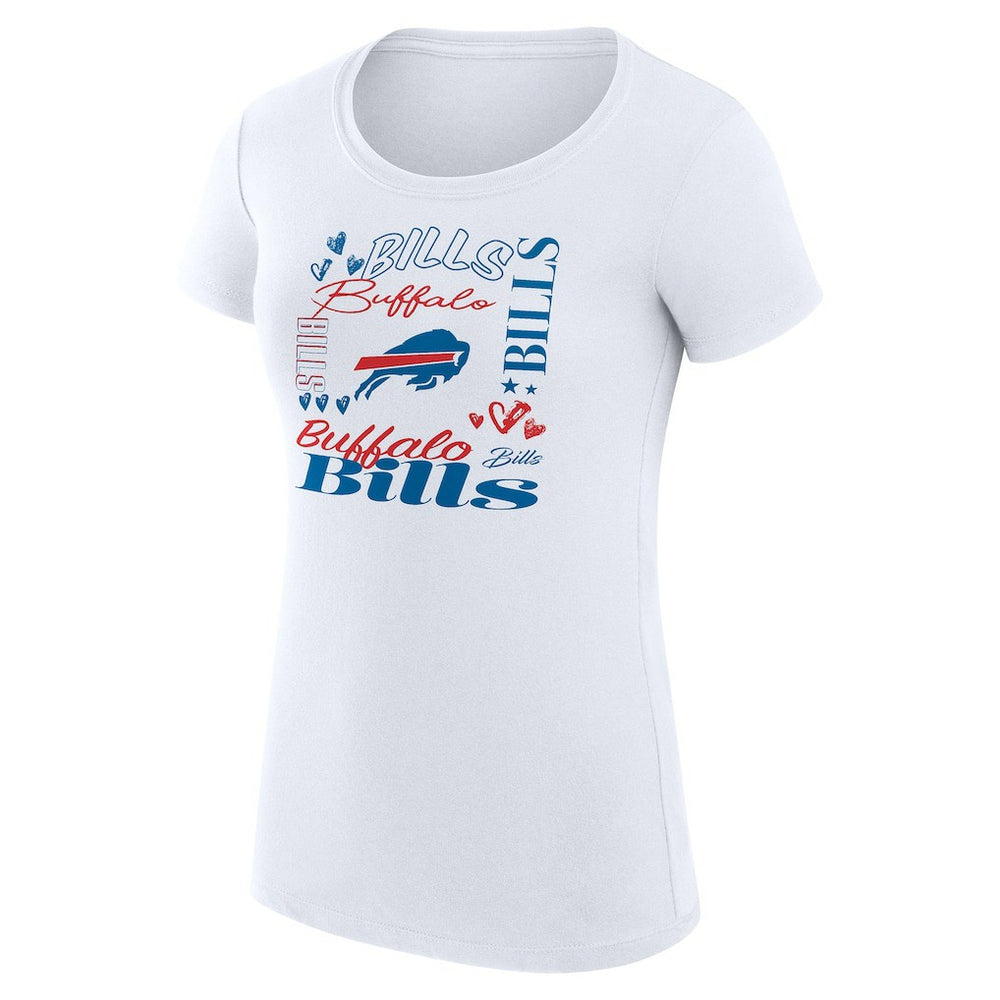 Buffalo Bills G-III 4Her by Carl Banks Women's Super-Slim Fit Lightweight Collage Team T-Shirt White - NFL