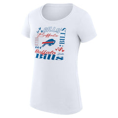 Buffalo Bills G-III 4Her by Carl Banks Women's Super-Slim Fit Lightweight Collage Team T-Shirt White - NFL