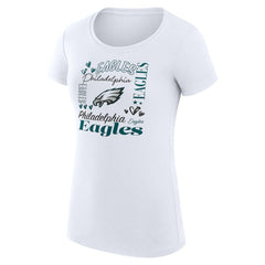 Philadelphia Eagles G-III 4Her by Carl Banks Women's Super-Slim Fit Lightweight Collage Team T-Shirt White - NFL