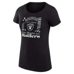 Las Vegas Raiders G-III 4Her by Carl Banks Women's Super-Slim Fit Lightweight Collage Team T-Shirt Black - NFL