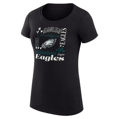 Philadelphia Eagles G-III 4Her by Carl Banks Women's Super-Slim Fit Lightweight Collage Team T-Shirt Black - NFL