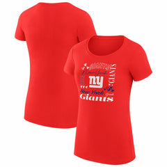 New York Giants G-III 4Her by Carl Banks Women's Super-Slim Fit Lightweight Collage Team T-Shirt Red - NFL