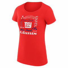 New York Giants G-III 4Her by Carl Banks Women's Super-Slim Fit Lightweight Collage Team T-Shirt Red - NFL