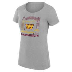 Washington Commanders G-III 4Her by Carl Banks Women's Super-Slim Fit Lightweight Collage Team T-Shirt Heather Gray - NFL