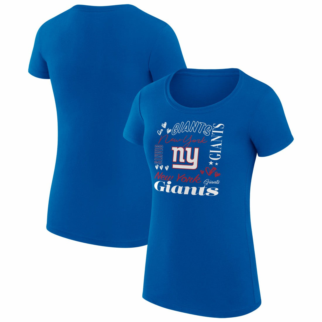 New York Giants G-III 4Her by Carl Banks Women's Super-Slim Fit Lightweight Collage Team T-Shirt Royal - NFL