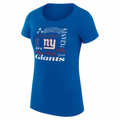 New York Giants G-III 4Her by Carl Banks Women's Super-Slim Fit Lightweight Collage Team T-Shirt Royal - NFL