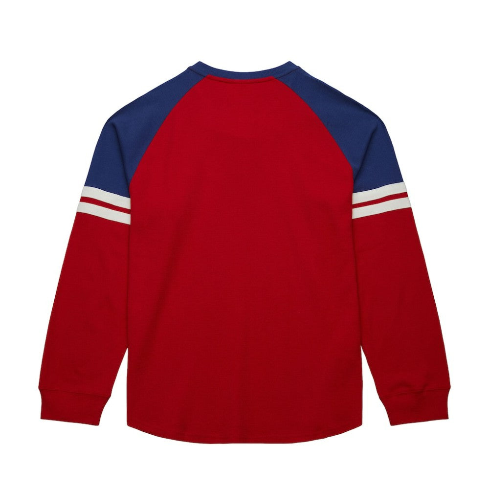 New York Rangers Mitchell & Ness Thermal Henley Long Sleeve T-Shirt Red