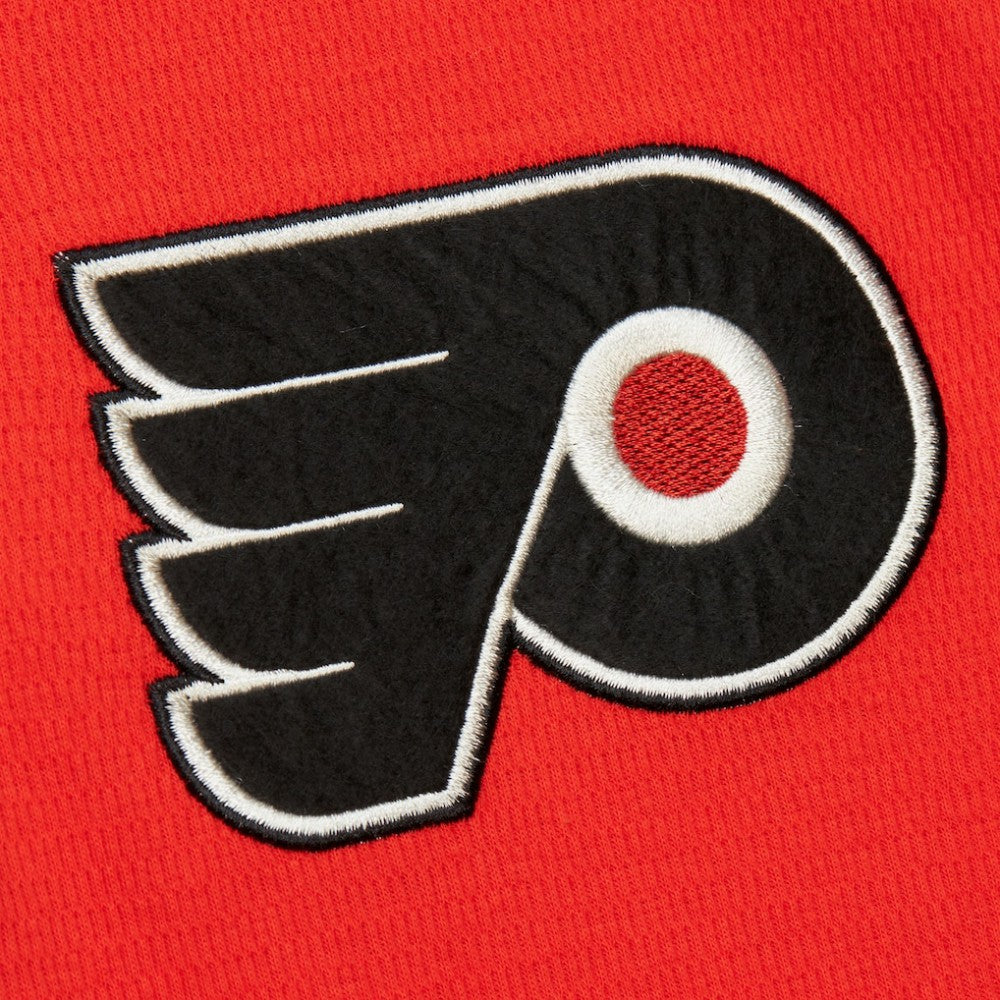 Philadelphia Flyers - Mitchell & Ness Thermal Henley Long Sleeve T-Shirt Orange