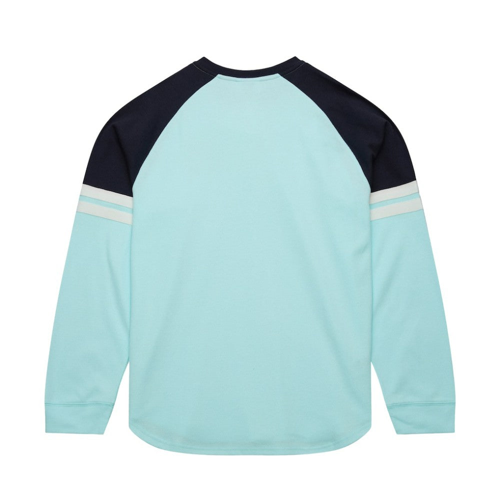 Seattle Kraken Mitchell & Ness Thermal Henley Long Sleeve T-Shirt Light Blue