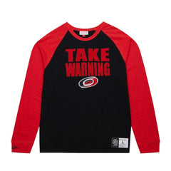 Carolina Hurricanes - Mitchell & Ness Legendary Slub Raglan Long Sleeve T-Shirt Black/Red